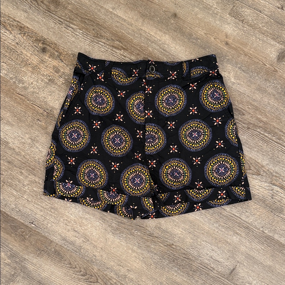 Anthropologie Maeve Black Patterned Women's Shorts